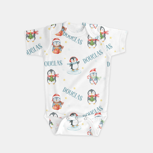 Snow Penguin Personalized Graphic Bodysuit