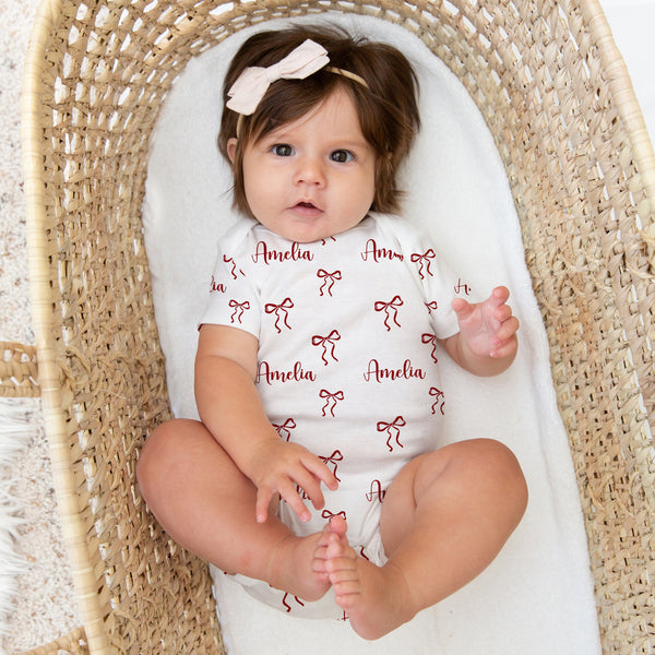Coquette Ribbon Personalized Graphic Bodysuit