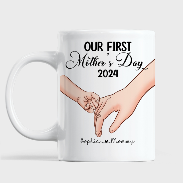 Our First Mother's Day Coffee Mug, Personalized New Mom Mother's Day Mug