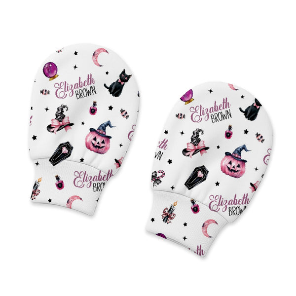 Mystic Lunar Personalized Baby Mittens