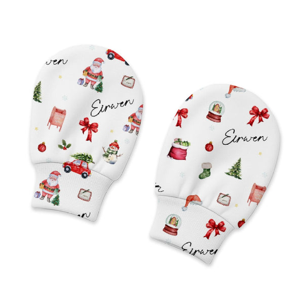Christmas Day Personalized Baby Mittens