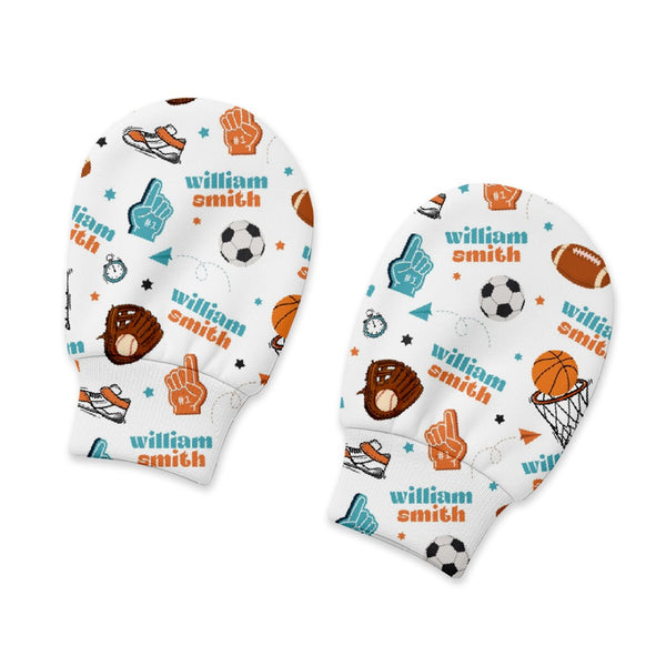 Half Time Personalized Baby Mittens