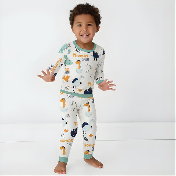 Cute Dinosaur Personalized Pajama Set