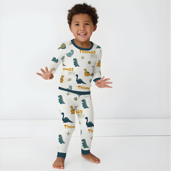 Mini Dinosaur Personalized Pajama Set