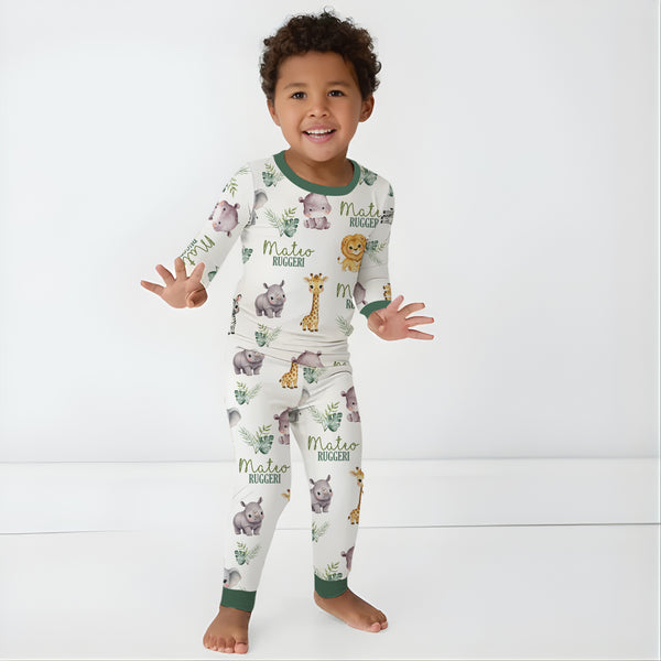Safari Animal Personalized Pajama Set