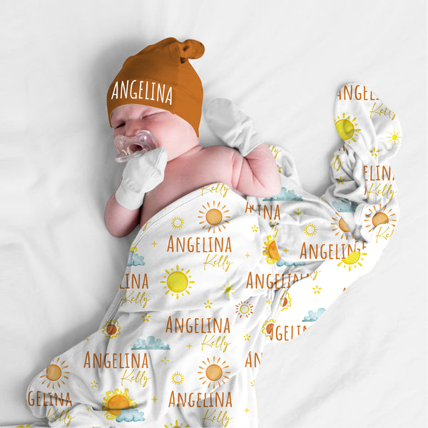 Personalized Sunshine Swaddle Blanket