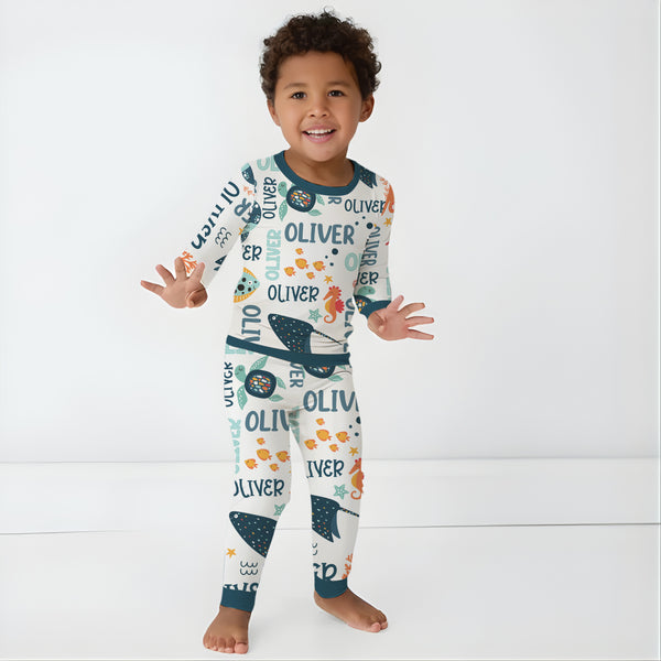 Ocean Animals Personalized Pajama Set