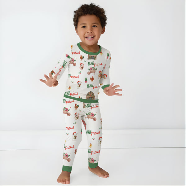 Xmas Farm Personalized Pajama Set