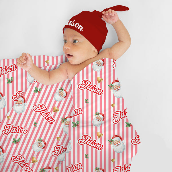 Santa Baby Personalized Swaddle Blanket