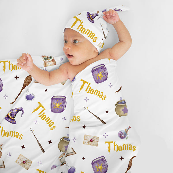 Wizard School Personalized Swaddle Blanket