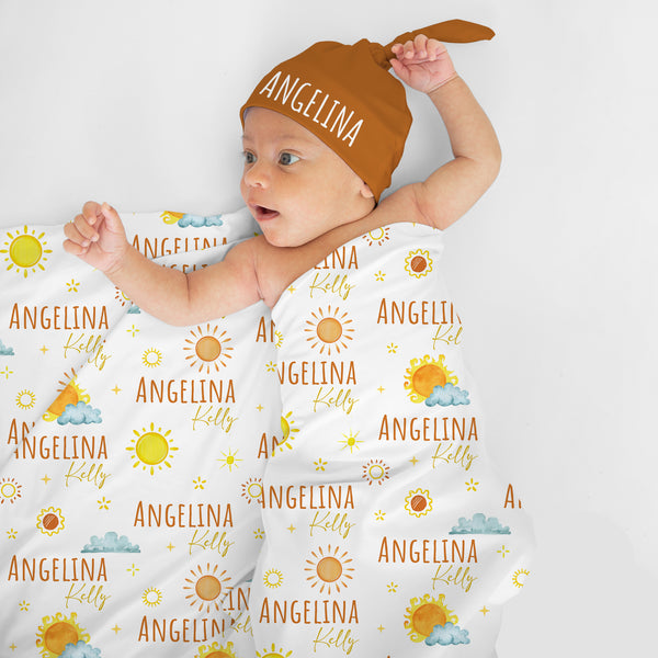 Sunshine Personalized Swaddle Blanket