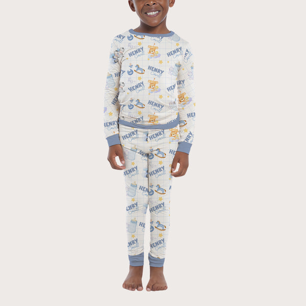 Blue Milk Drunk Personalized Pajama Set