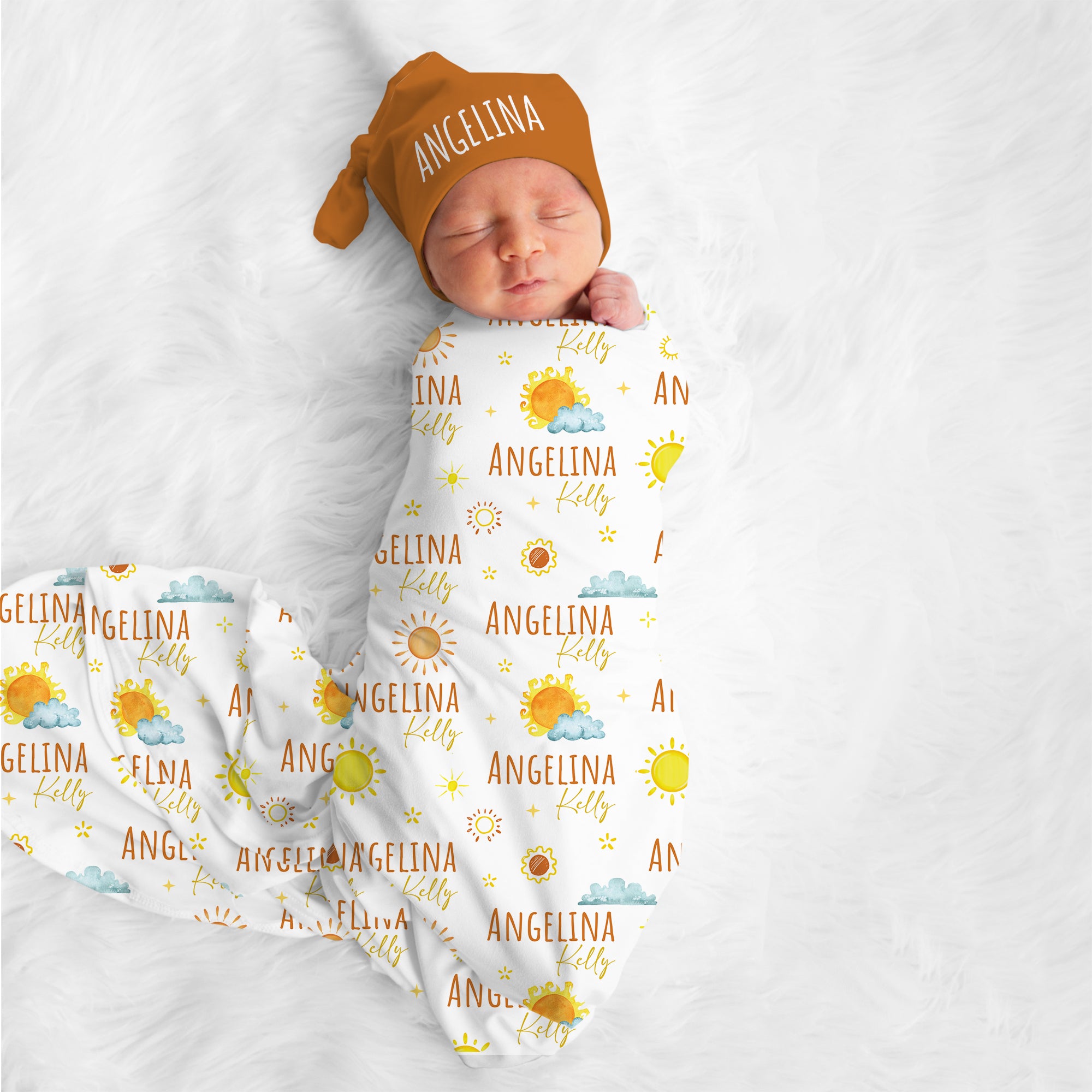 Personalized Sunshine Swaddle Blanket