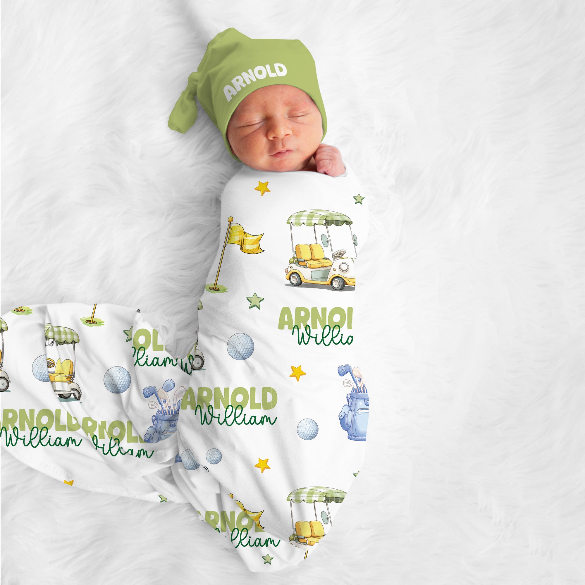 Country Club Cuties Personalized Swaddle Blanket