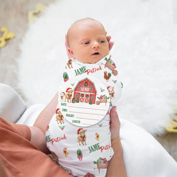 Xmas Farm Personalized Wood Sign