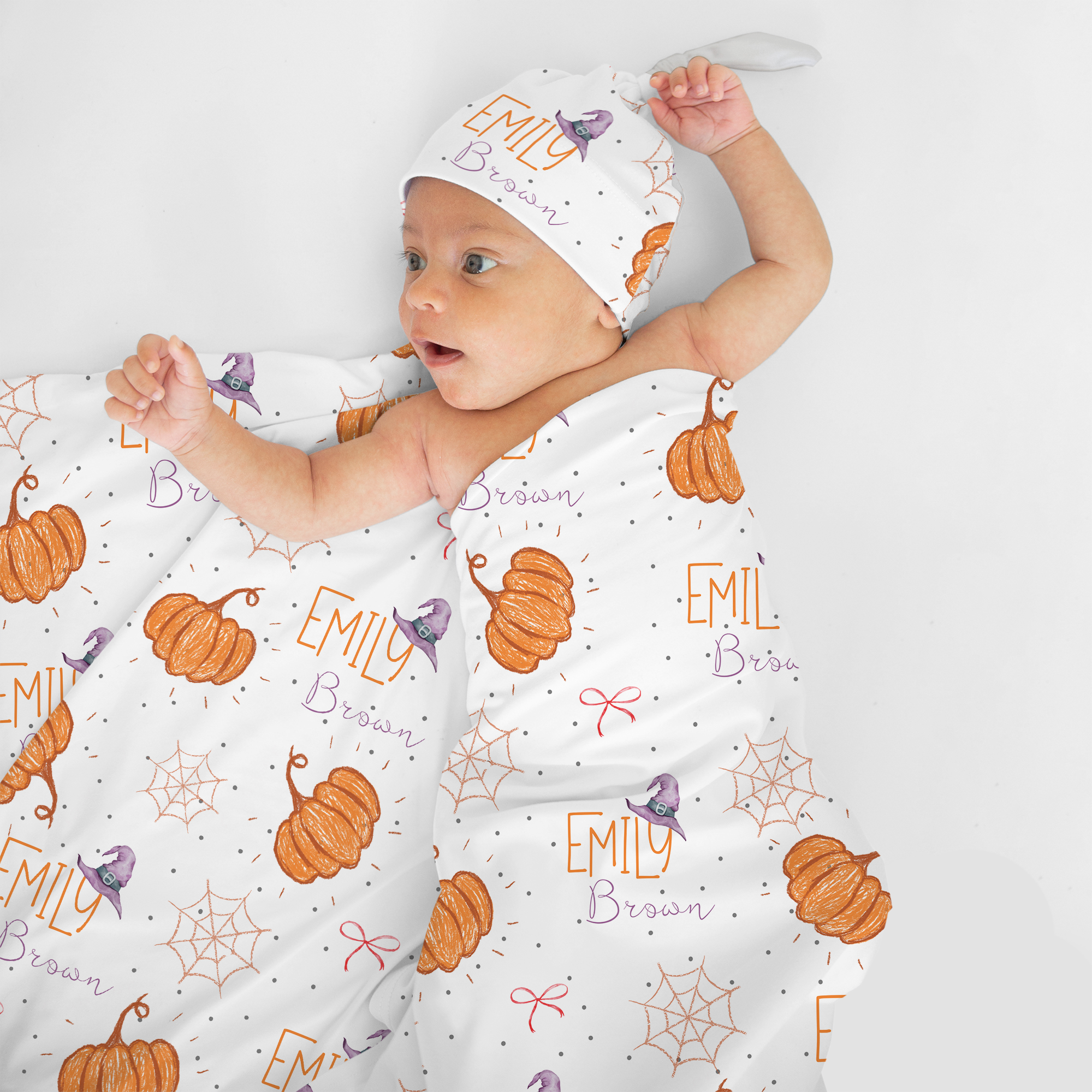 Little Pumpkin Personalized Swaddle Blanket