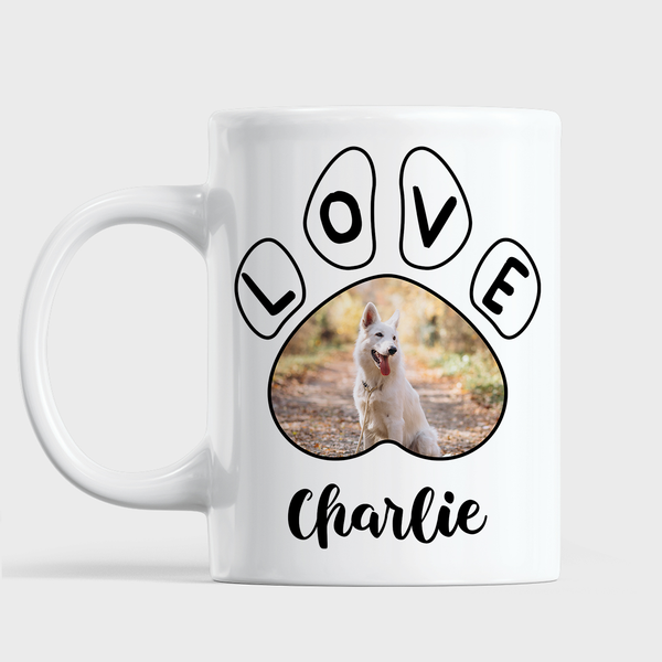 Personalized Dog Photo Mug, Custom Dog Cat Photo Mug, Pet Portrait Personalized Coffee Mug