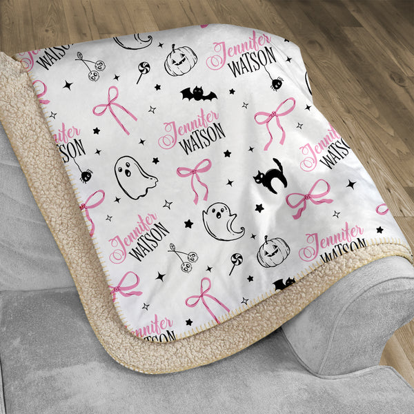 Boo Babes Personalized Sherpa Blanket