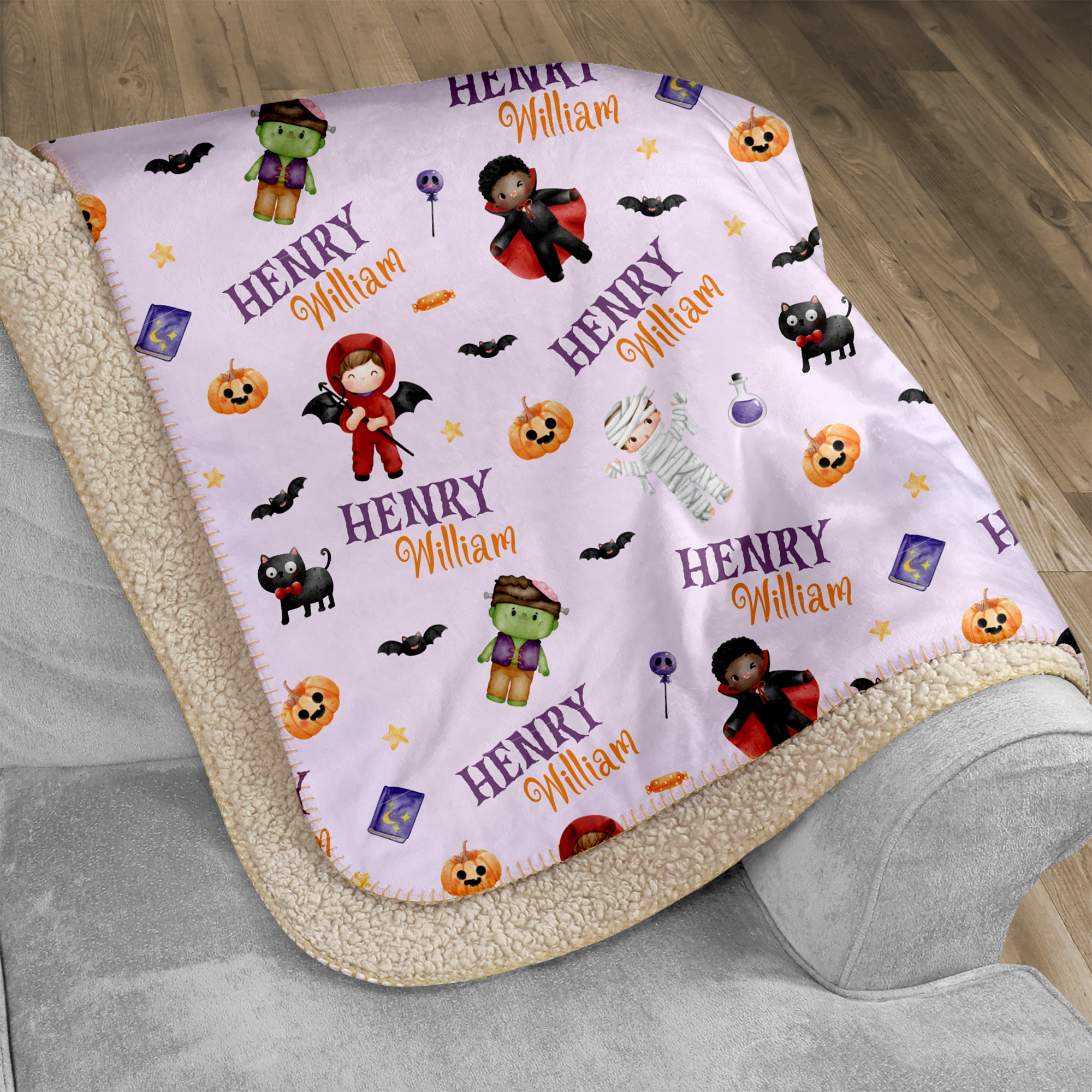 Dress-up Boy Personalized Sherpa Blanket