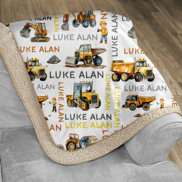 Truck Personalized Sherpa Blanket