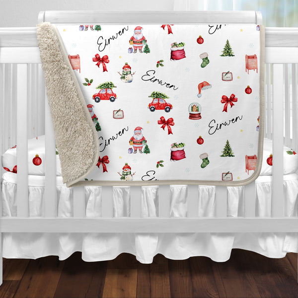 Christmas Day Personalized Sherpa Blanket