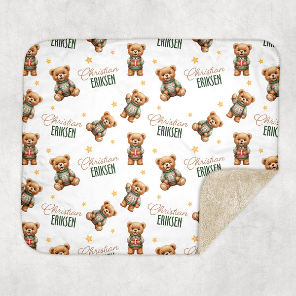 Cozy Bear Personalized Sherpa Blanket