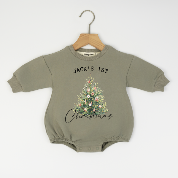 Custom First Christmas Baby Romper