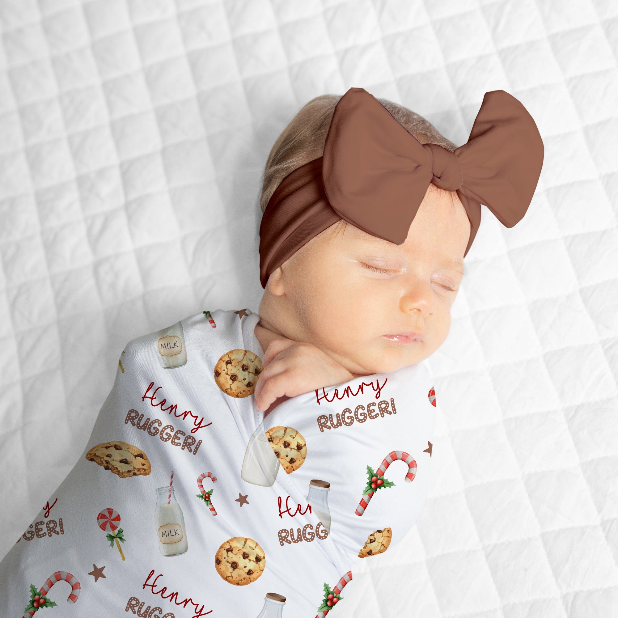 Sweet Cookie Personalized Swaddle Blanket
