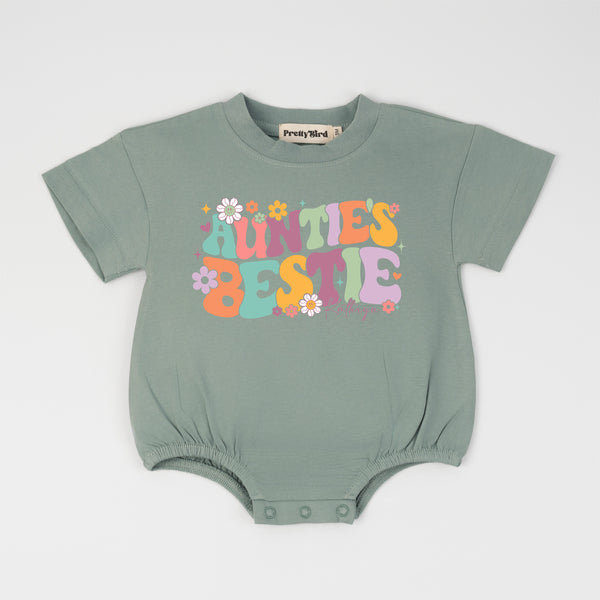 Personalized Auntie's Bestie Romper, Baby Romper, Newborn Romper, Gift from Aunt