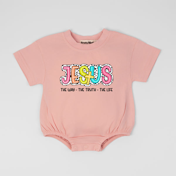 Jesus Baby Romper, Jesus The Way The Truth The Life, Christian Baby Romper