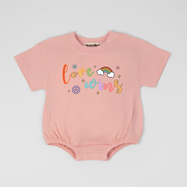 Love Wins Rainbow Baby Romper, LGBQT Baby Romper