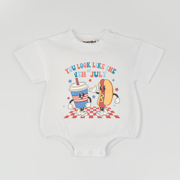 You Look Like The 4th Of July Baby Romper, Retro Baby Tee Romper