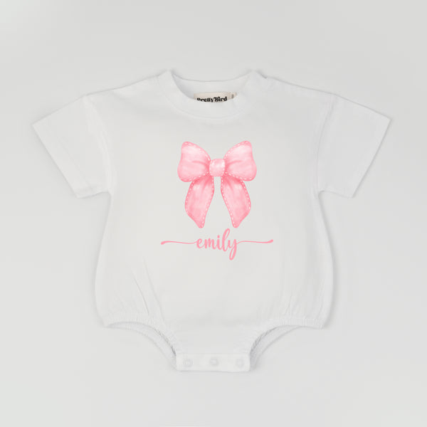 Personalized Coquette Romper, Coquette Girl Romper