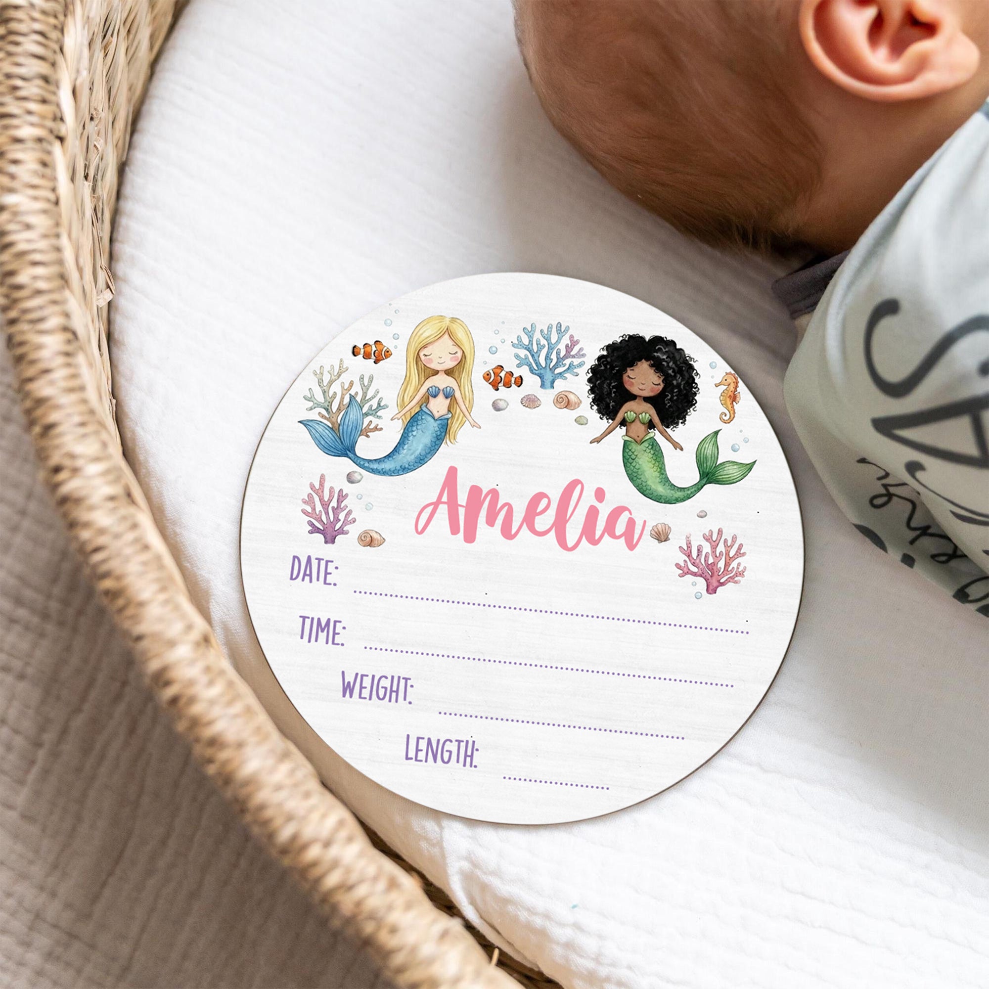 Little Mermaid Personalized Wood Sign