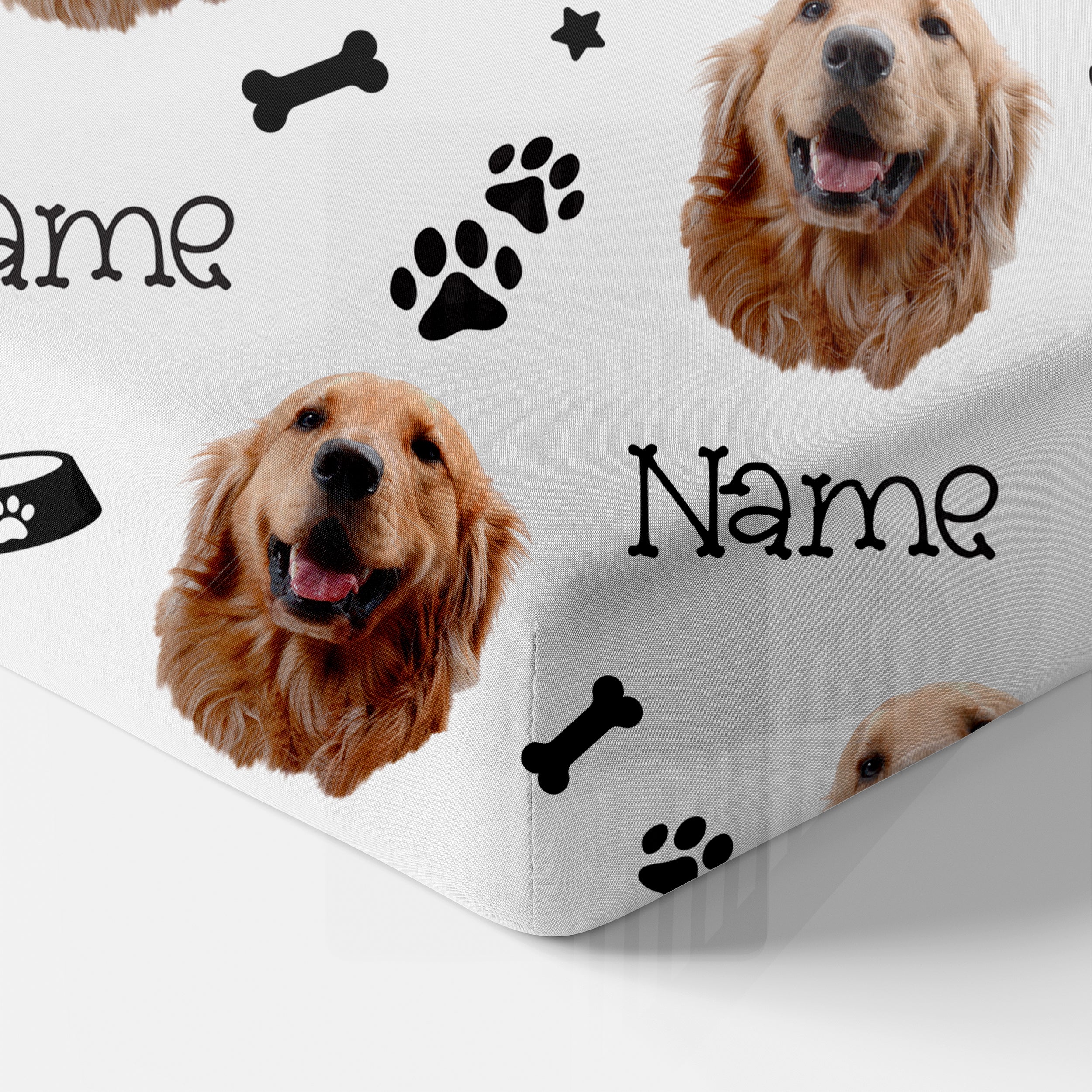 Dog Portrait Personalized Crib Sheet