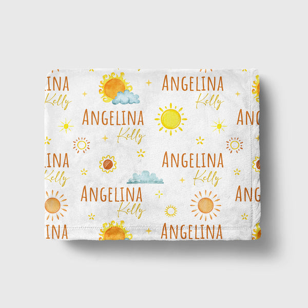 Sunshine Personalized Minky Blanket