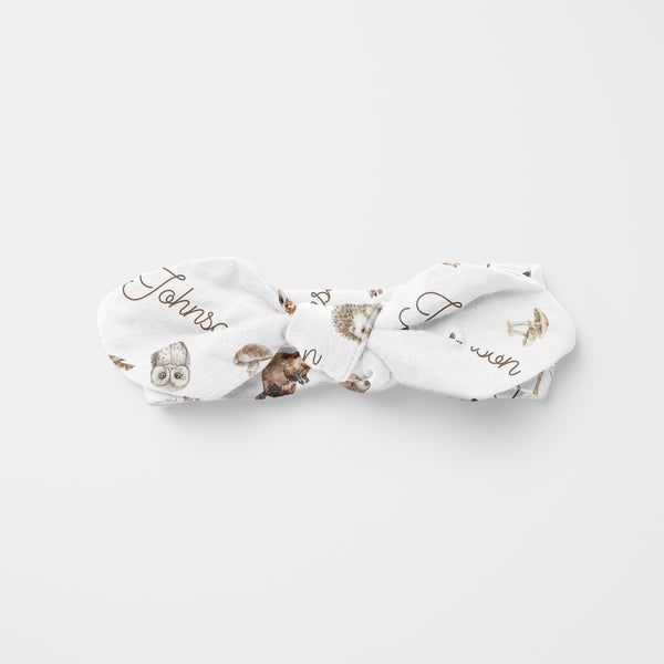 Woodland Animals Personalized Knotted Headband