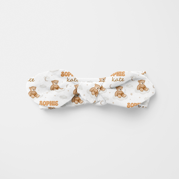 Teddy Bear Personalized Knotted Headband