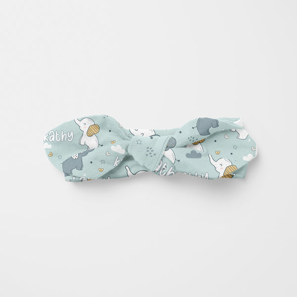 Elephant Personalized Knotted Headband