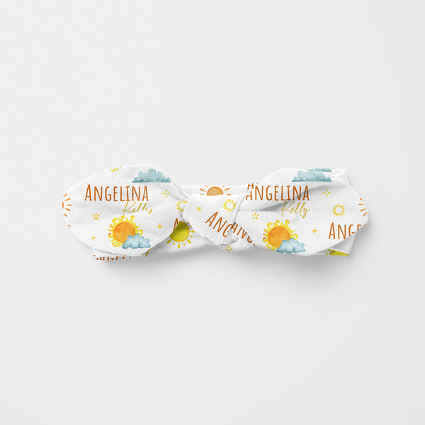 Sunshine Personalized Knotted Headband