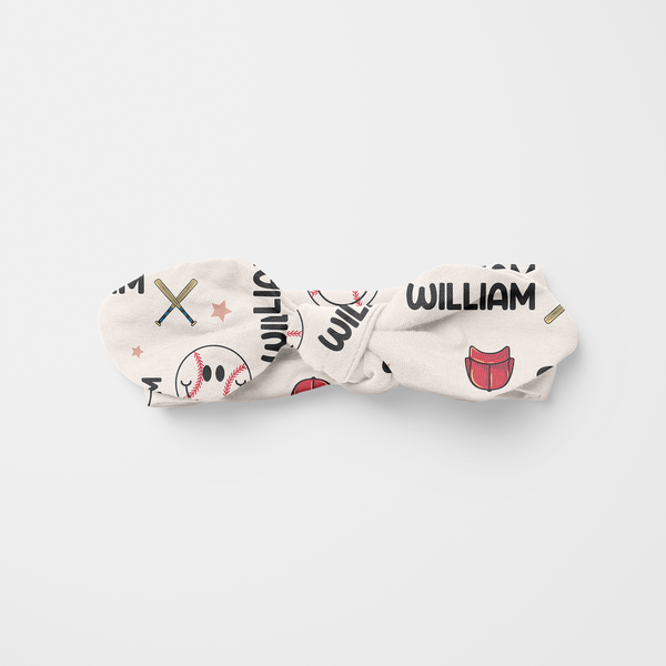 Baseball Personalized Knotted Headband