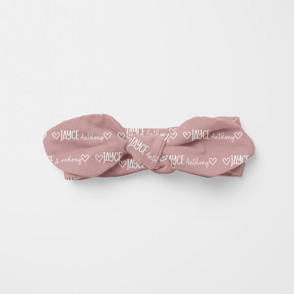 Baby Name Personalized Knotted Headband
