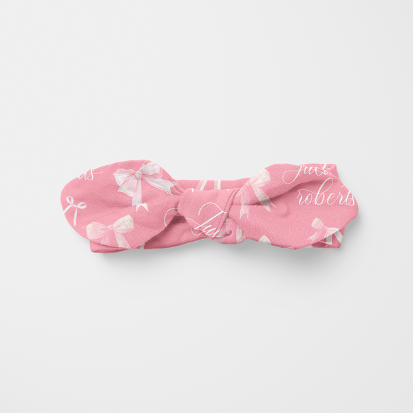 Coquette Bow Personalized Infant Headbands