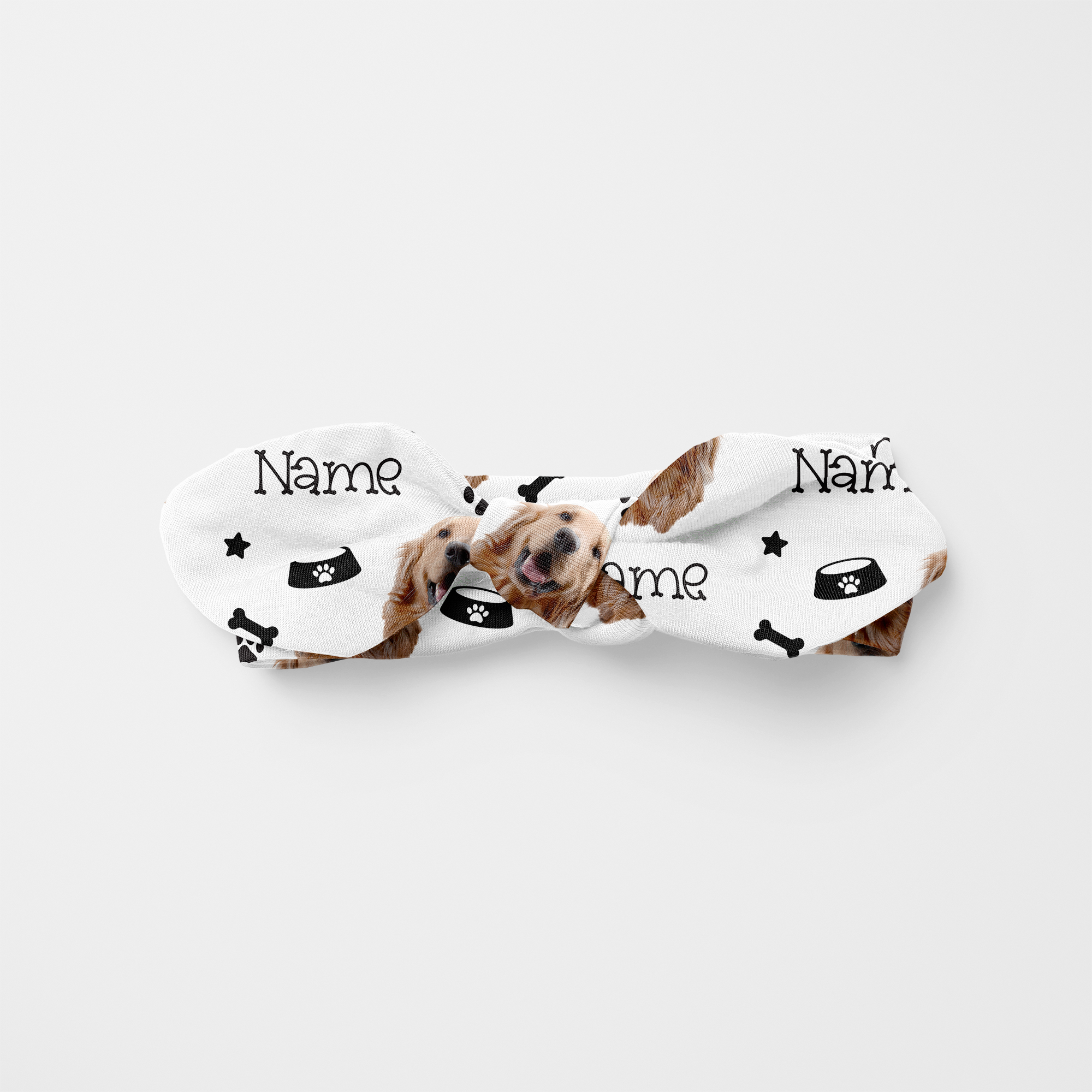 Dog Portrait Personalized Knotted Headband