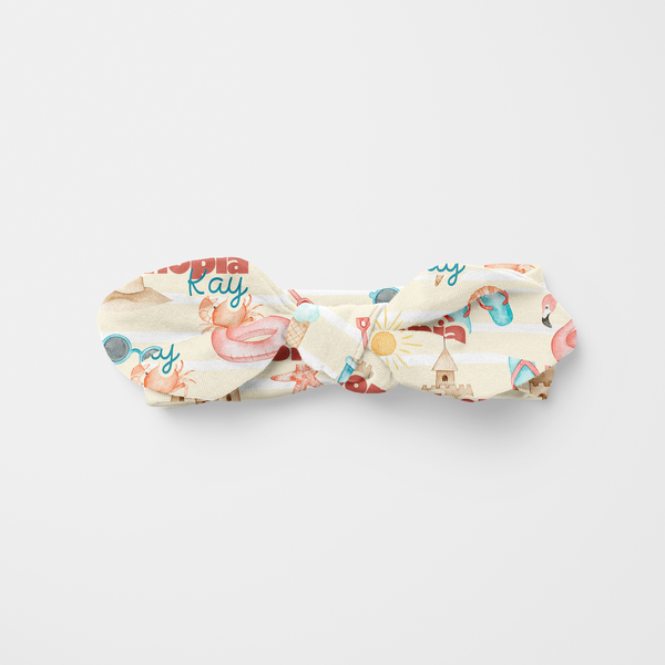 Summer Beach Personalized Knotted Headband