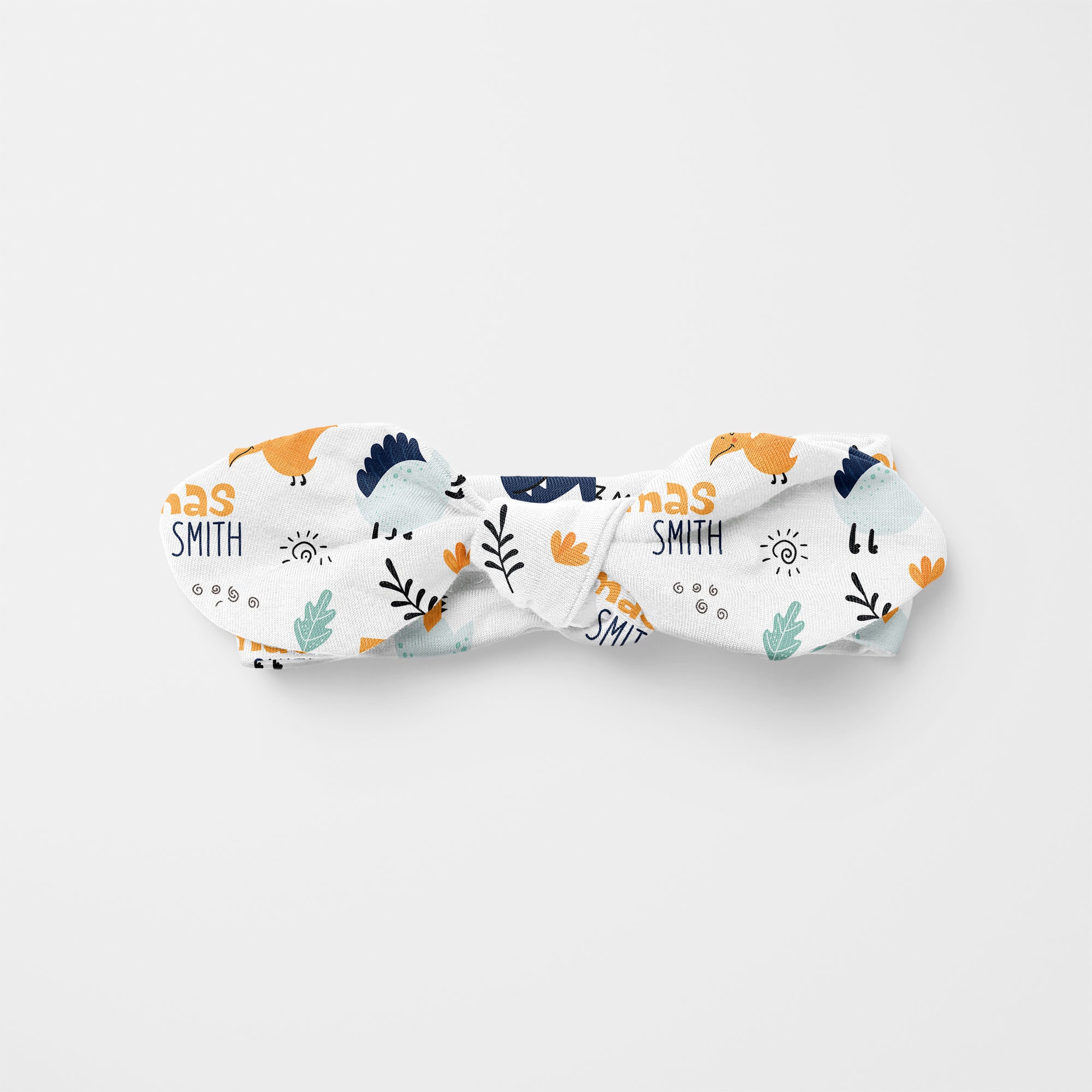 Cute Dinosaur Personalized Knotted Headband