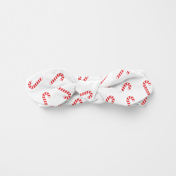 Candy Cane Personalized Knotted Headband