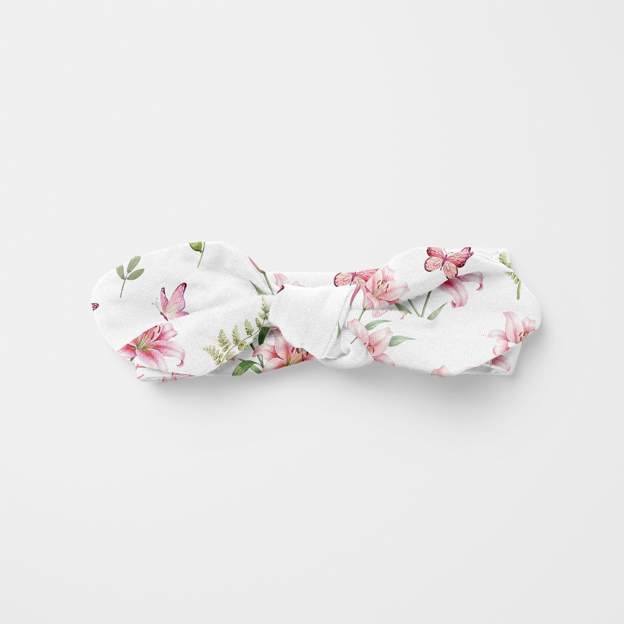 Pink Lilys Personalized Knotted Headband