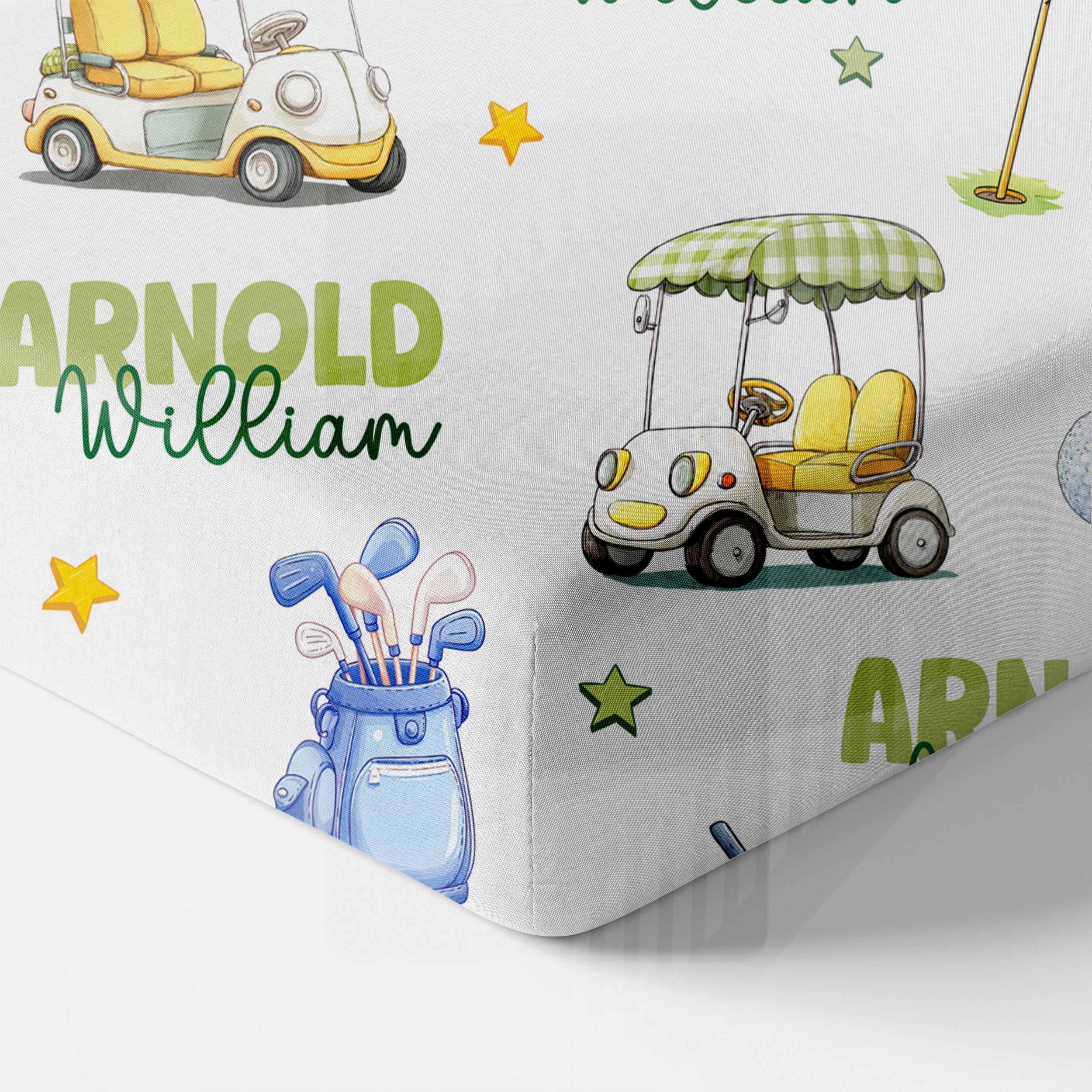 Country Club Cuties Personalized Crib Sheet