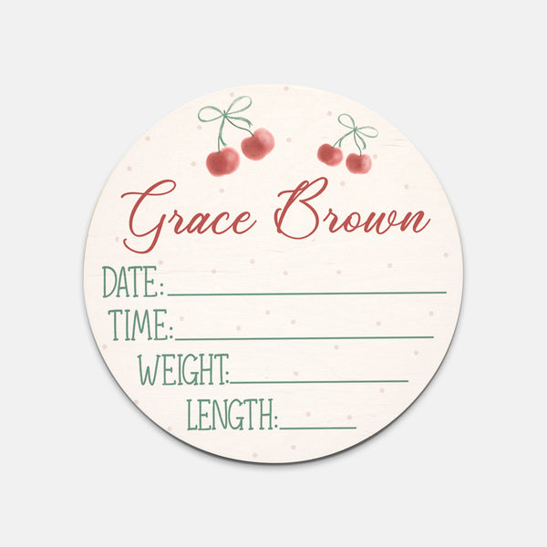 Cherished Baby Personalized Wood Sign